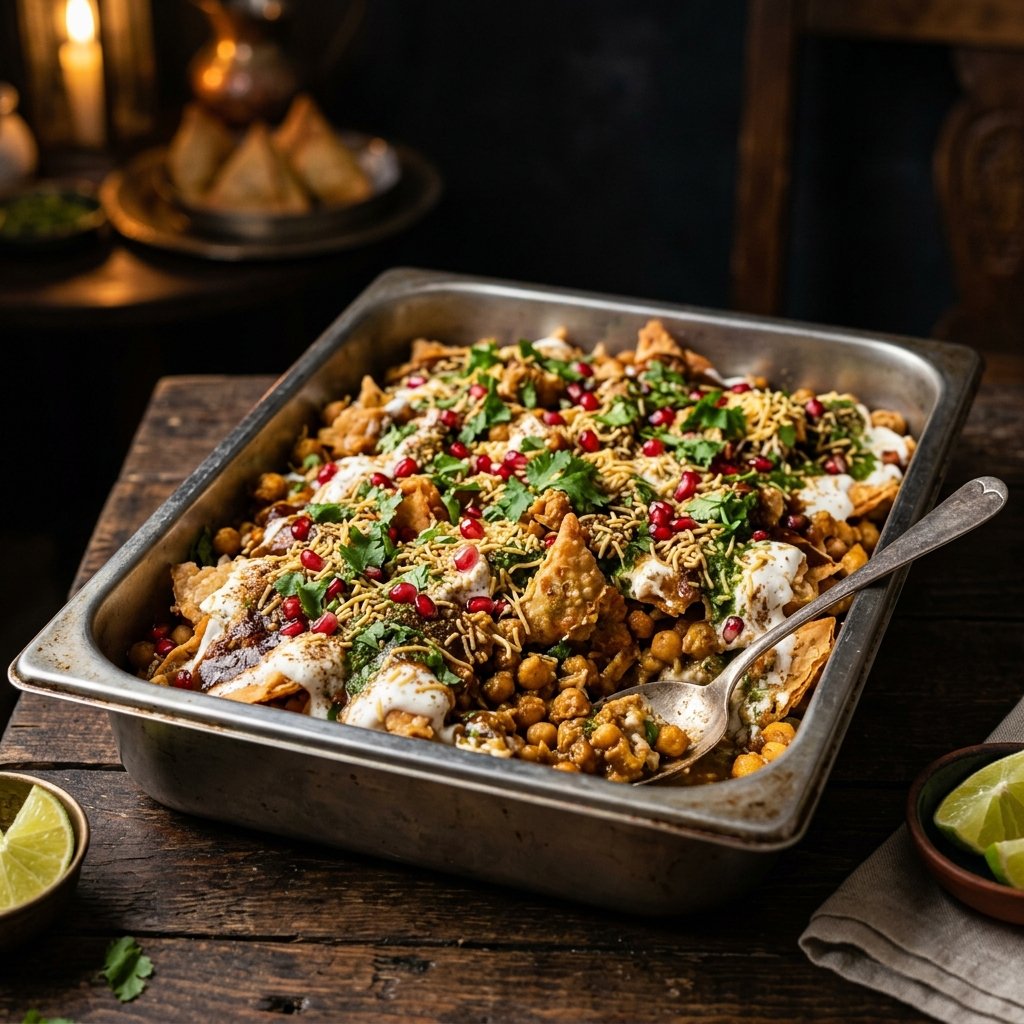 Samosa Chaat Catering Pan